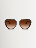 Coach irregular brown sunglasses with gradient lenses (British brand)