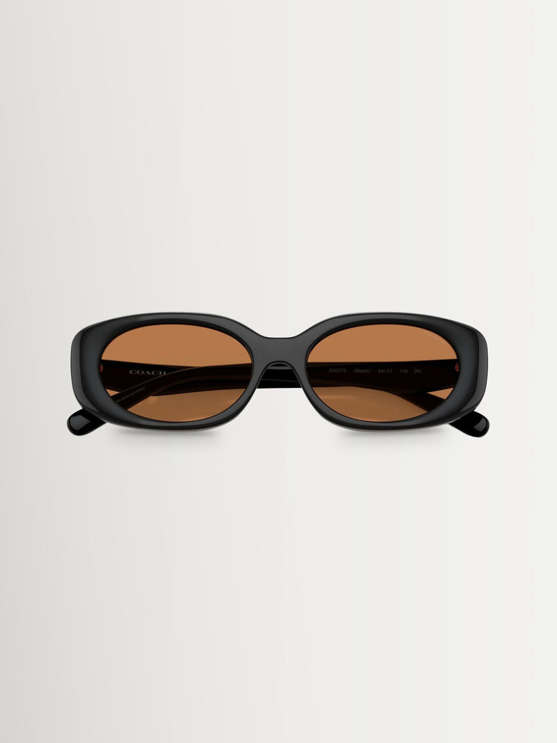 Coach black oval acetate sunglasses (British brand)
