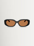 Coach black oval acetate sunglasses (British brand)