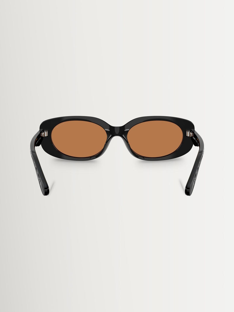 Coach black oval acetate sunglasses (British brand)