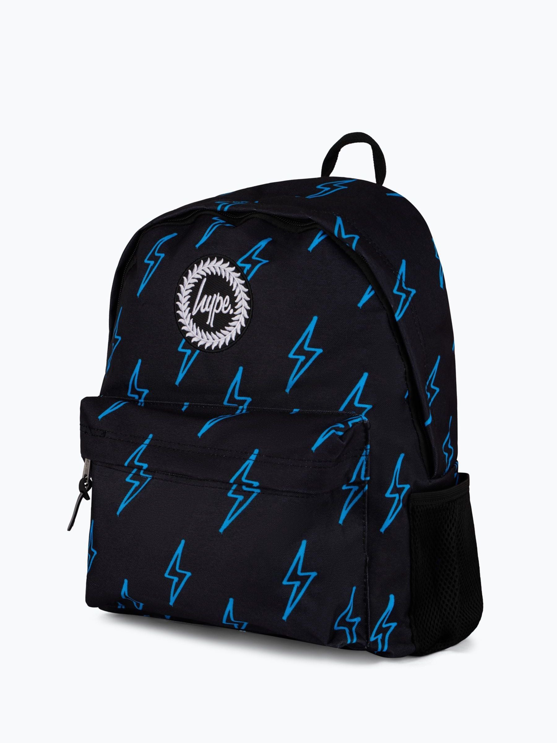 Hype Black Lightning Backpack, imported from the UK