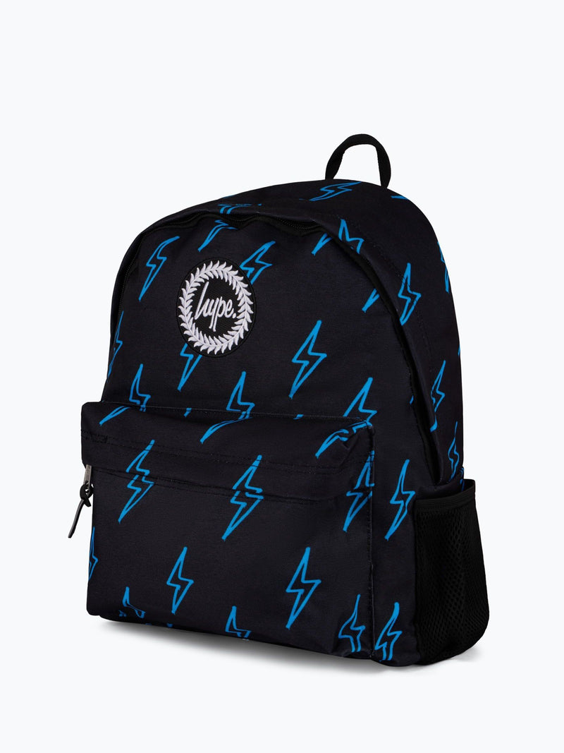 Hype Black Lightning Backpack, imported from the UK