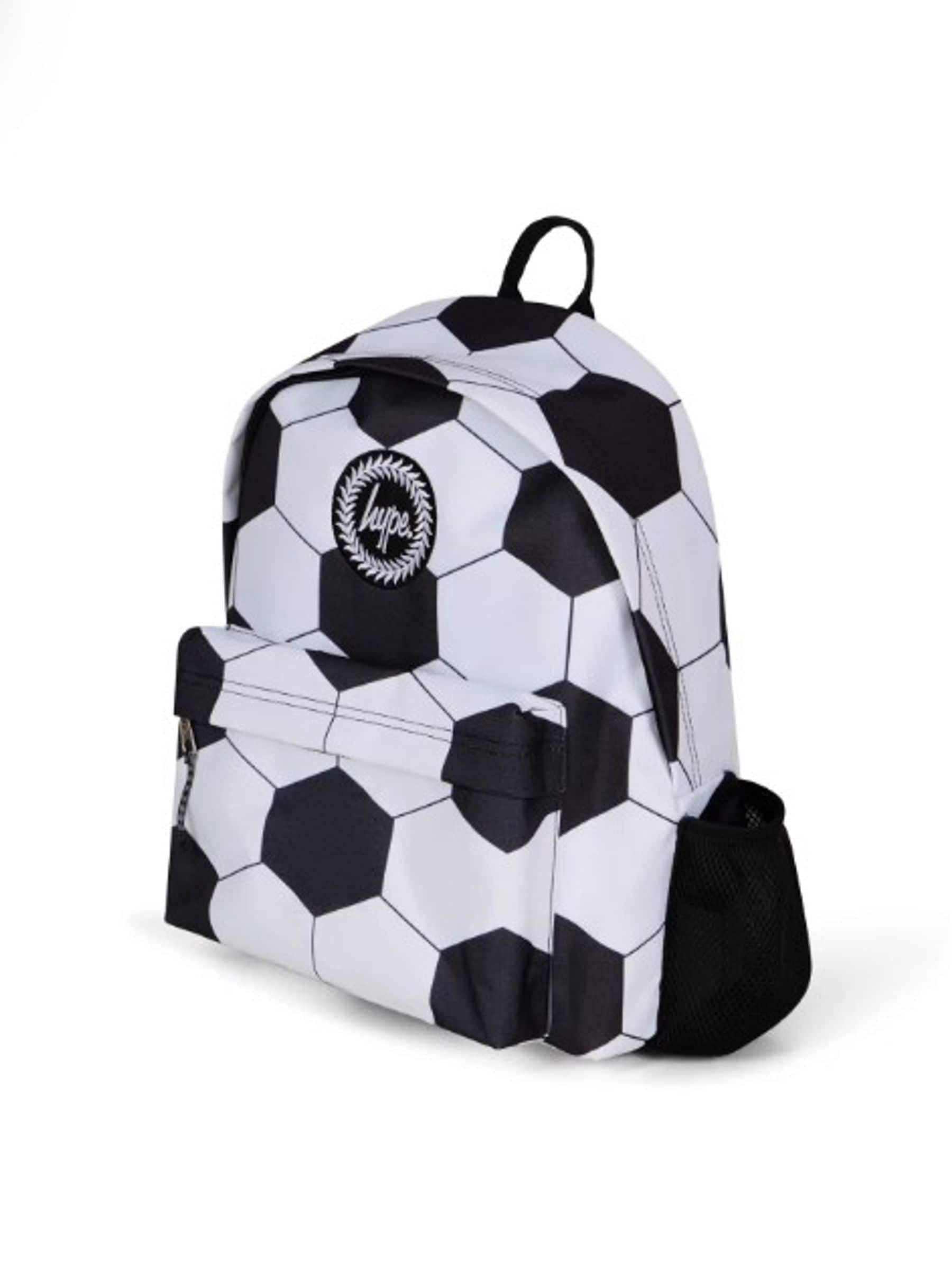 Hype football backpack black and white design - British product