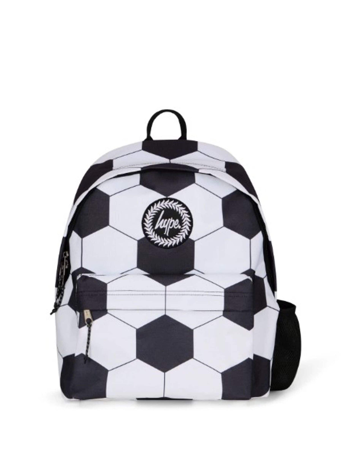 Hype football backpack black and white design - British product