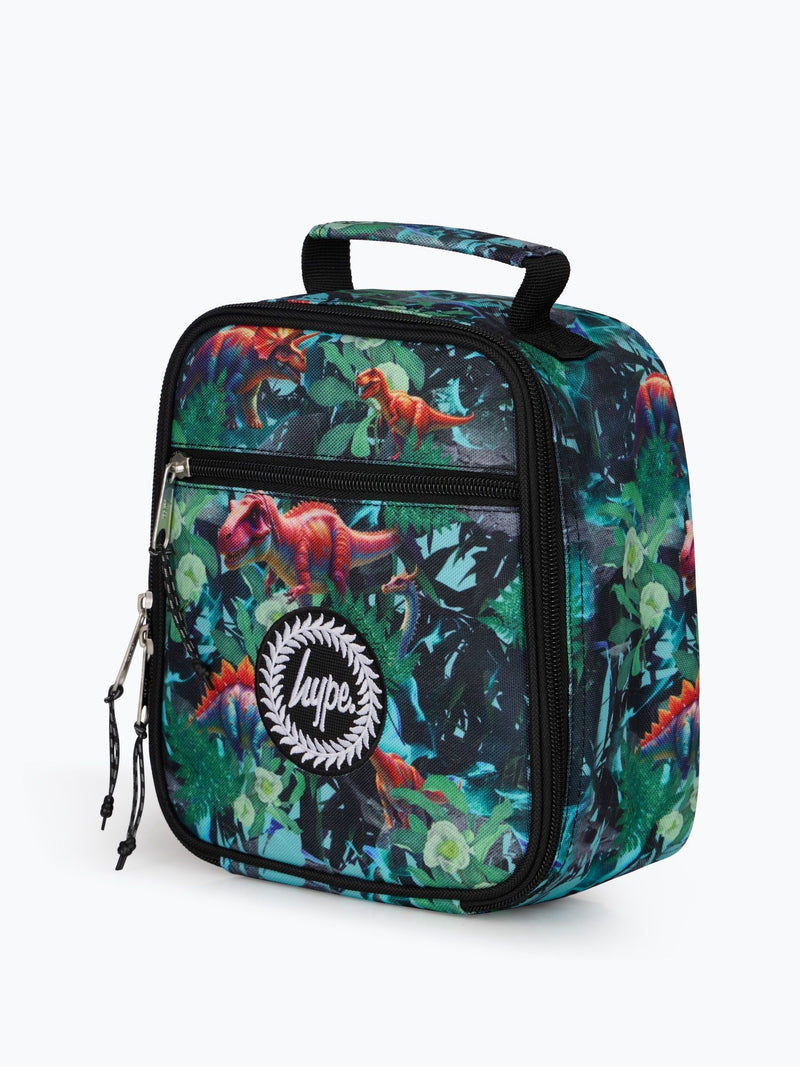 Hype Green Jungle Dino lunch bag for kids, UK version