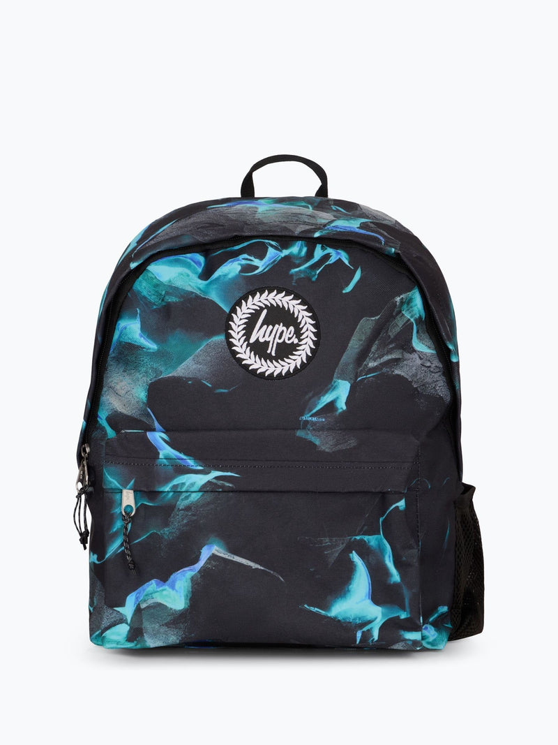 Hype Blue Backpack with vapour-effect print - British product