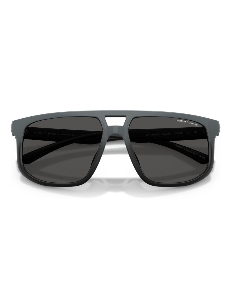 Armani Exchange pilot sunglasses dark grey lens matte frame - British product