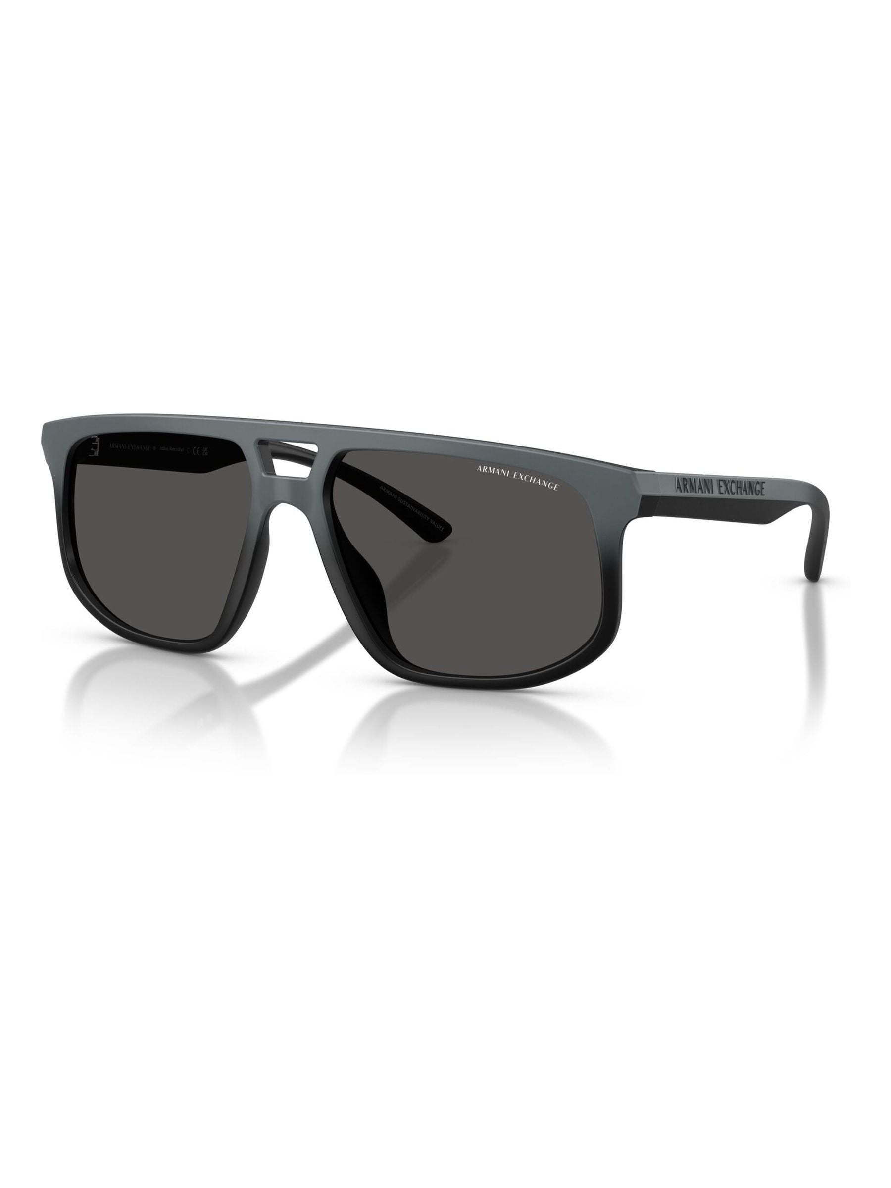 Armani Exchange pilot sunglasses dark grey lens matte frame - British product