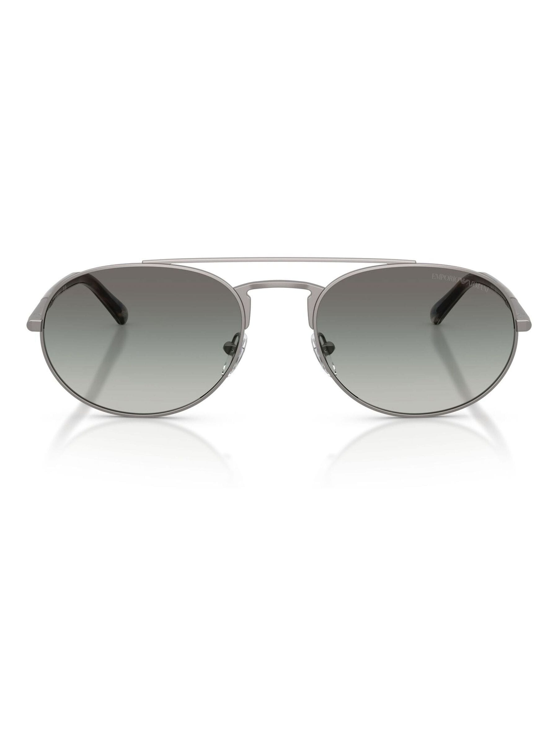 Emporio Armani pilot sunglasses with matte gunmetal frame, UK version