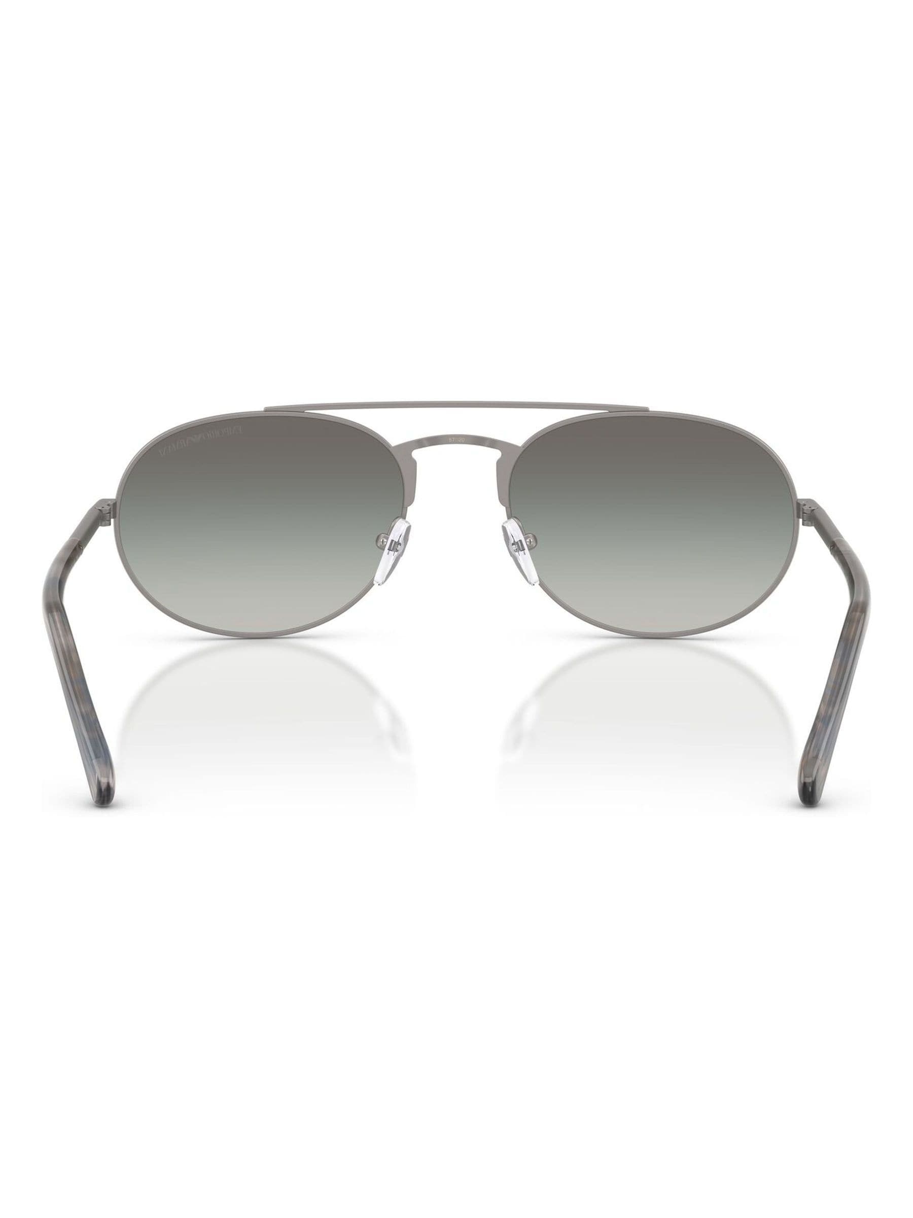Emporio Armani pilot sunglasses with matte gunmetal frame, UK version