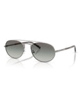 Emporio Armani pilot sunglasses with matte gunmetal frame, UK version