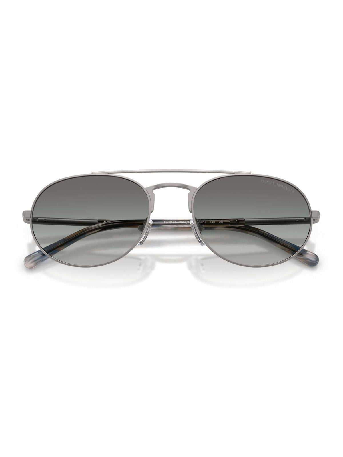 Emporio Armani pilot sunglasses with matte gunmetal frame, UK version