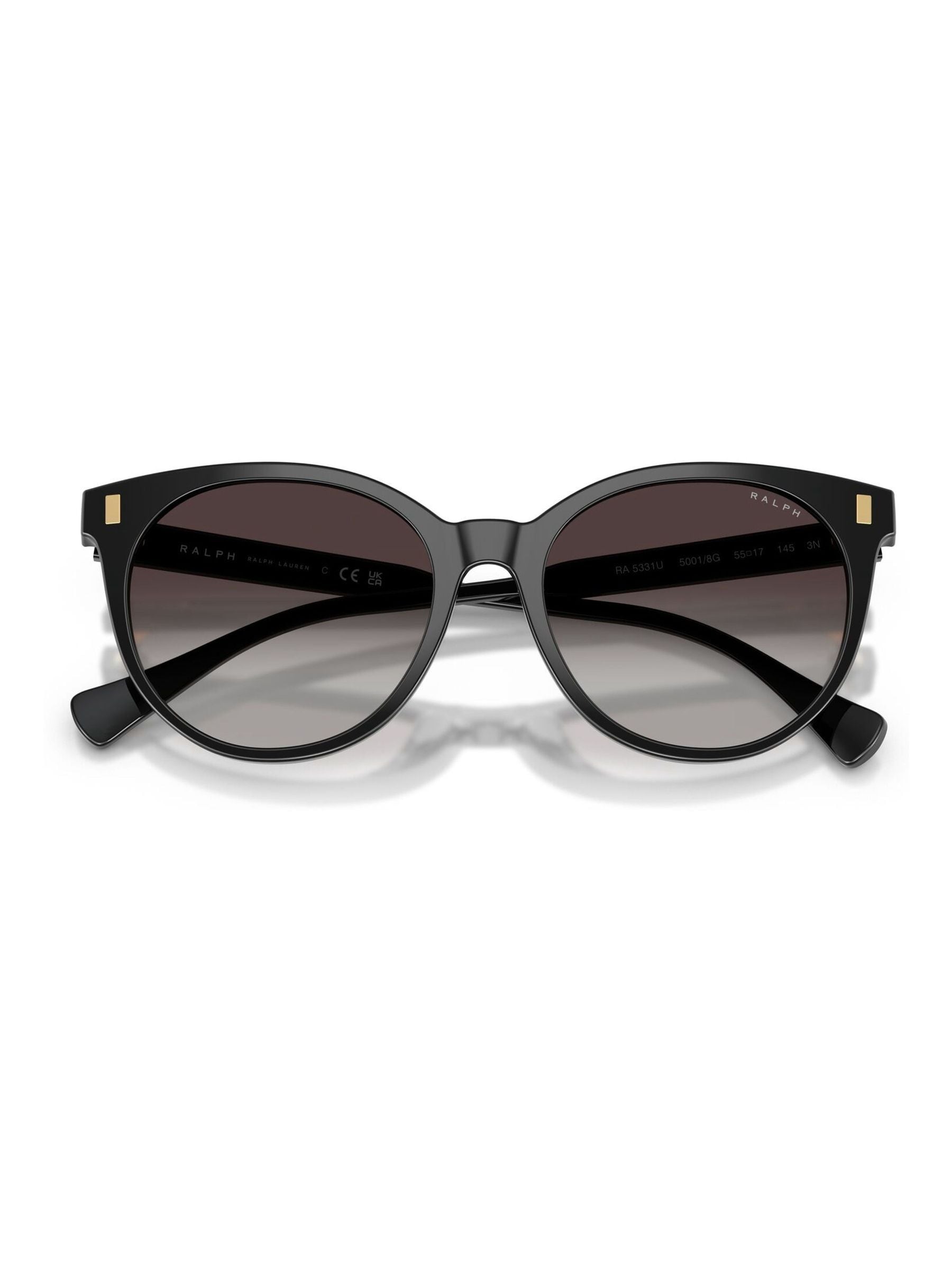 Ralph Lauren black phantos acetate sunglasses grey gradient lenses (British brand)