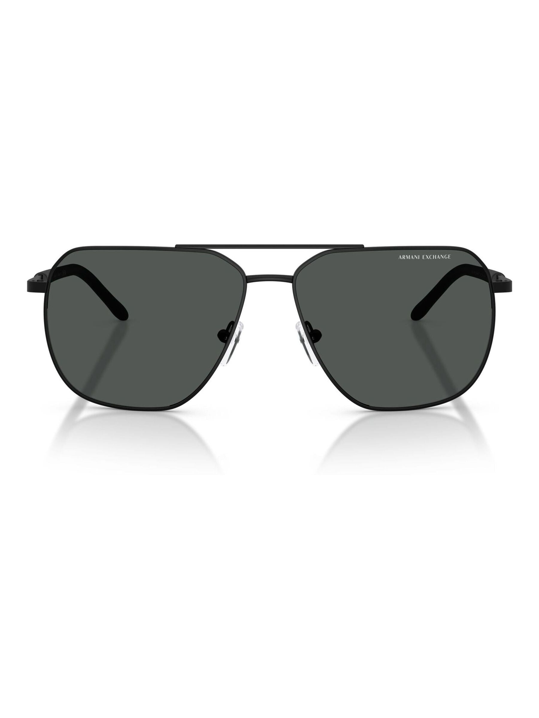 Armani Exchange pilot sunglasses matte black grey lenses - British product