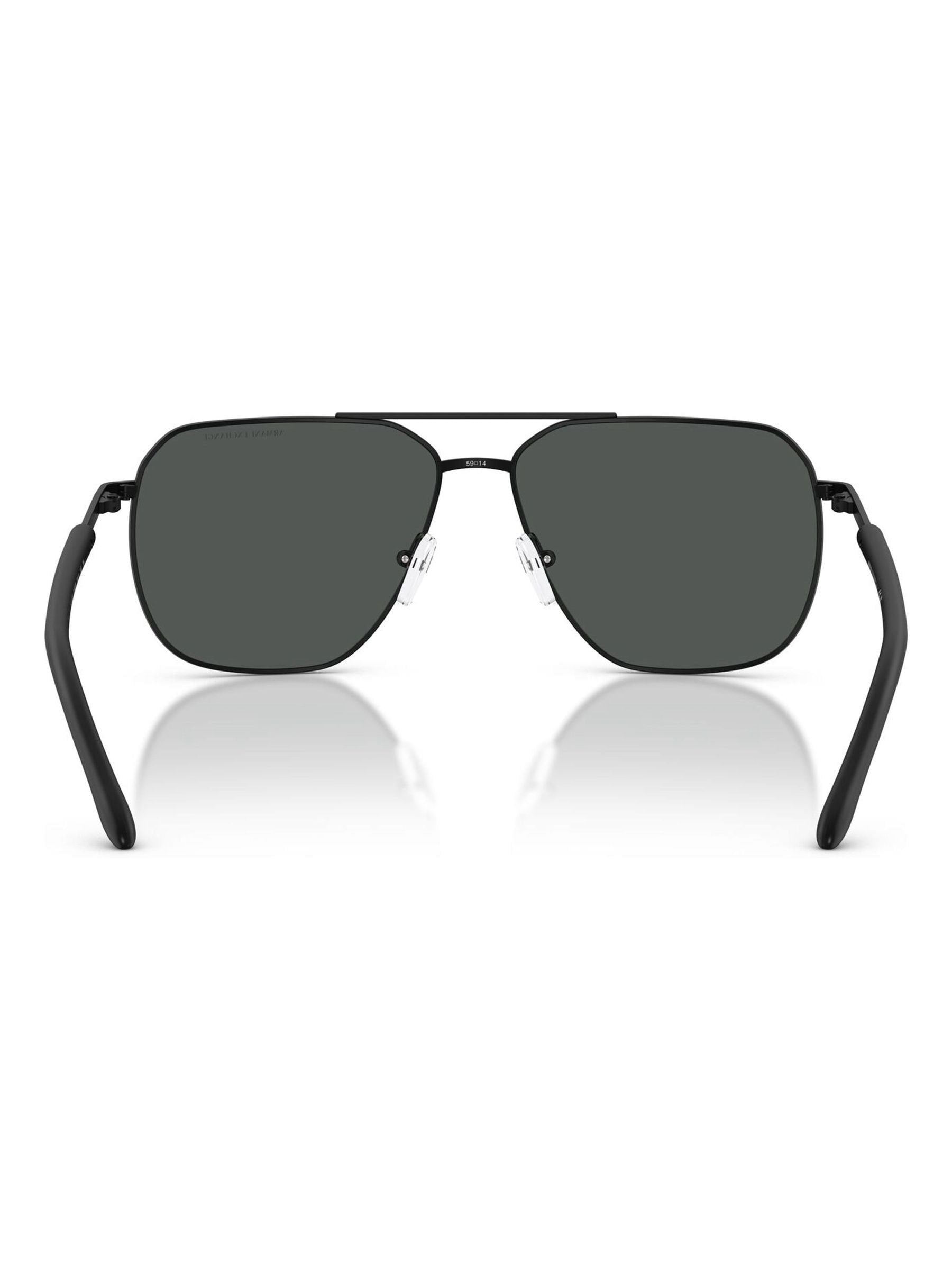 Armani Exchange pilot sunglasses matte black grey lenses - British product