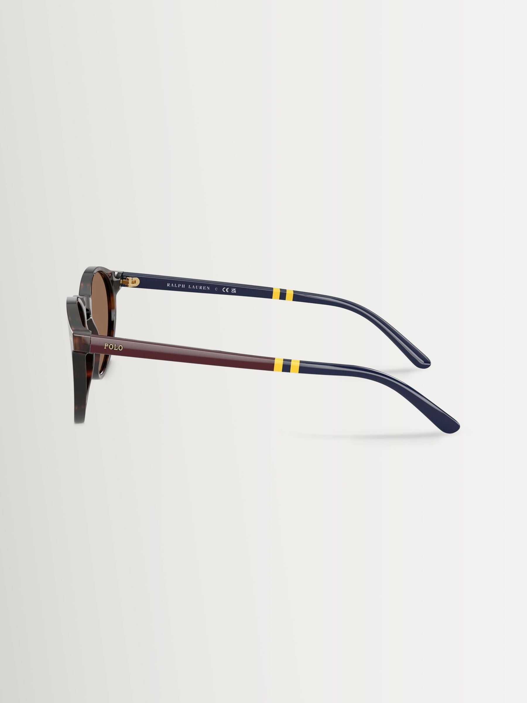 Polo Ralph Lauren round brown sunglasses acetate frames (British brand)