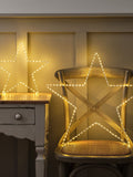 Lights4fun geometric star light set with dual colour LEDs, imported from the UK