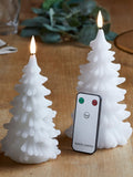 Lights4fun White TruGlow Tree Christmas Candle Duo (British brand)