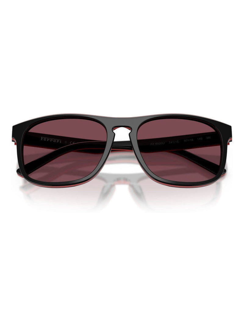 Ferrari Scuderia square sunglasses with red lenses, UK version