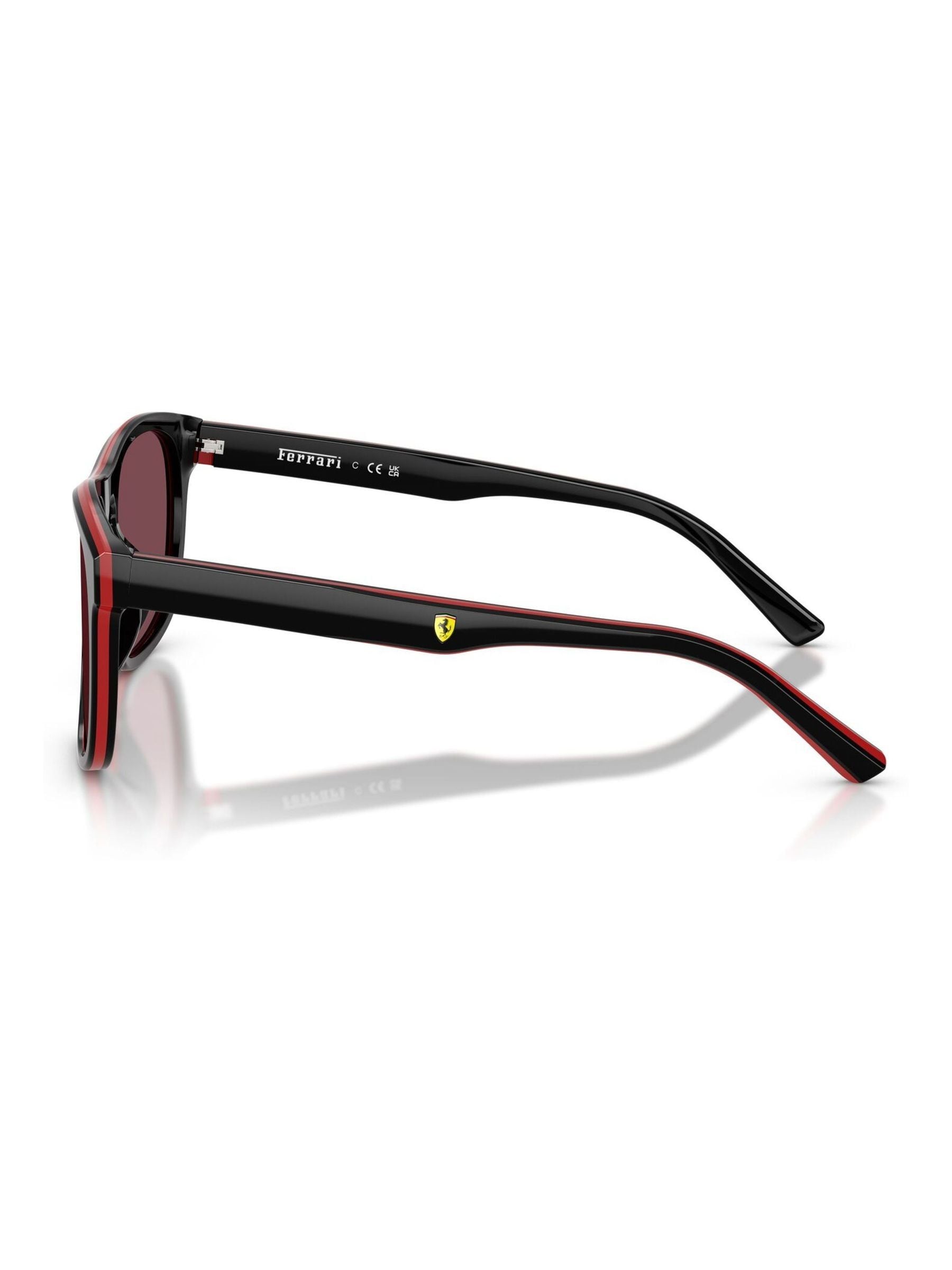 Ferrari Scuderia square sunglasses with red lenses, UK version