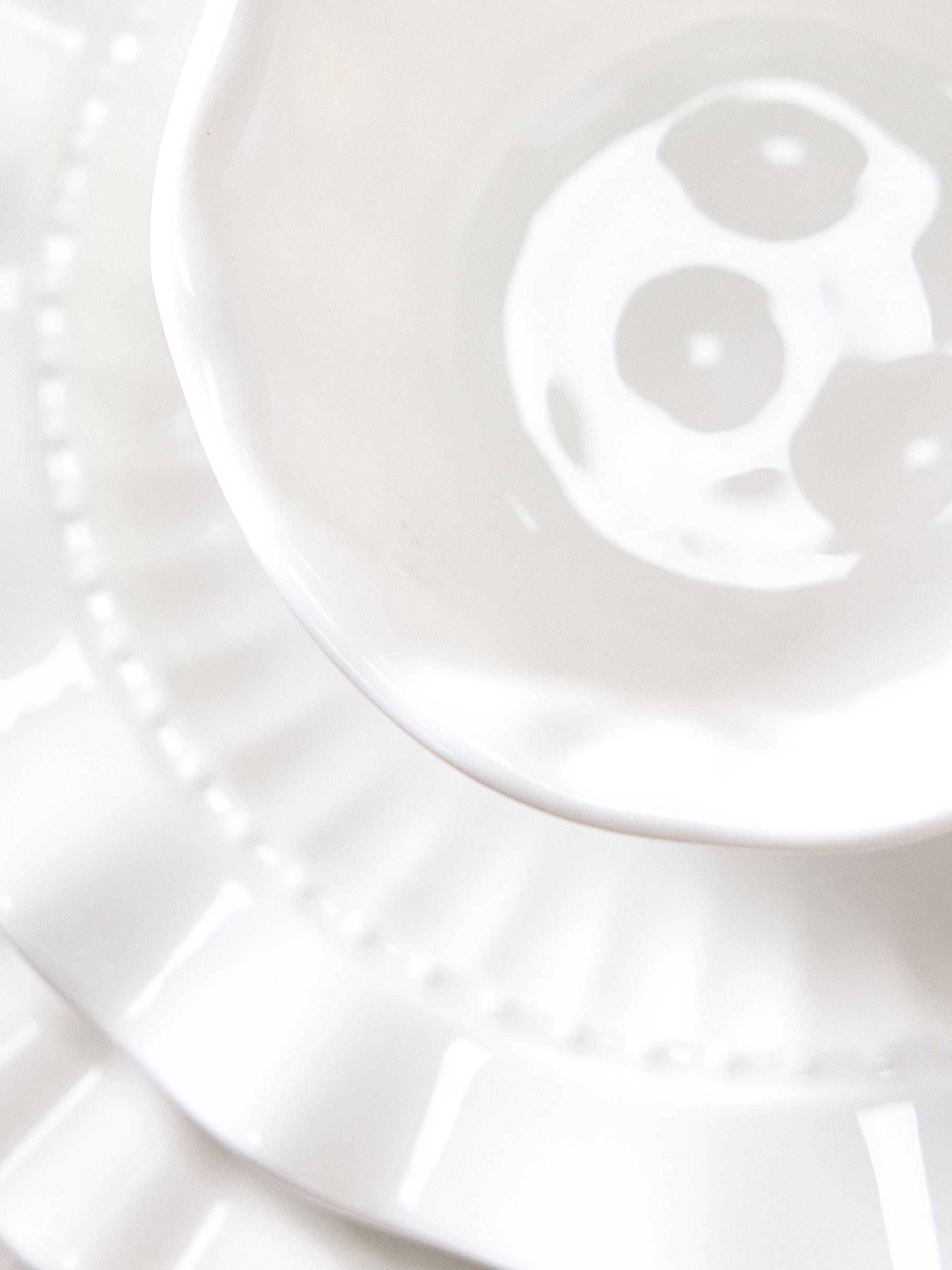 Dibor 4-piece stoneware bowl set white - British product