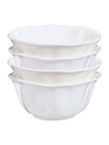 Dibor 4-piece stoneware bowl set white - British product