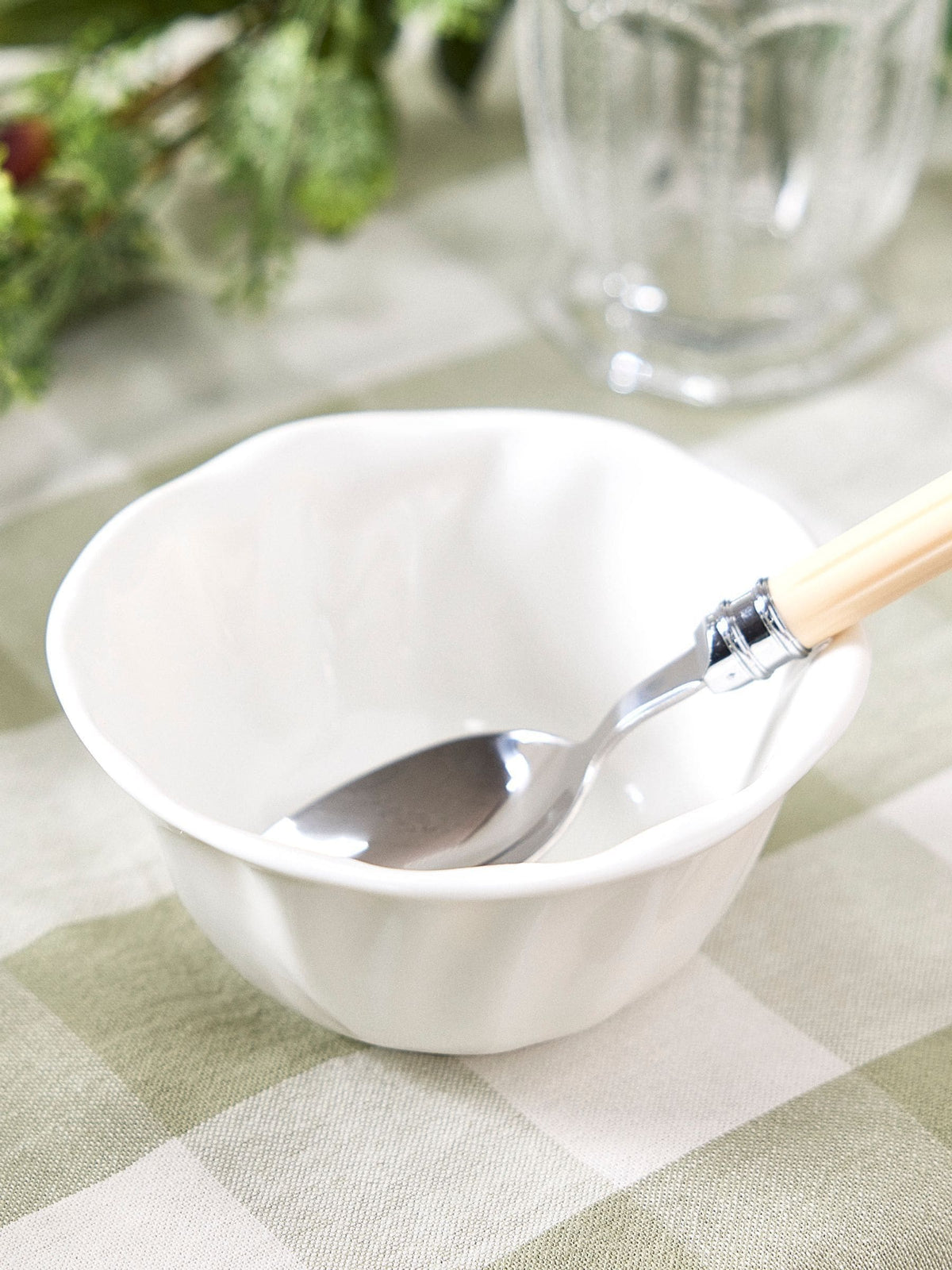 Dibor 4-piece stoneware bowl set white - British product