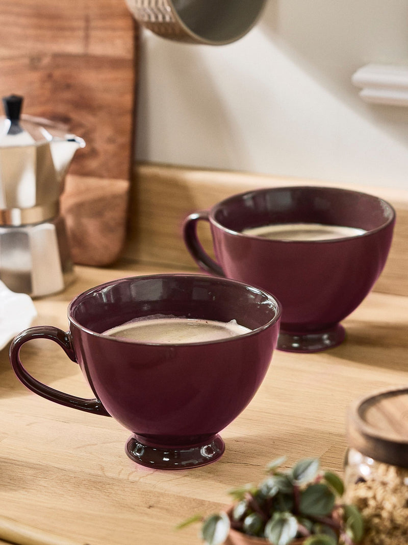 Dibor Set of 2 Cream Footed XL Mugs