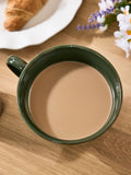 Dibor green footed XL mugs stoneware set of 2, imported from the UK
