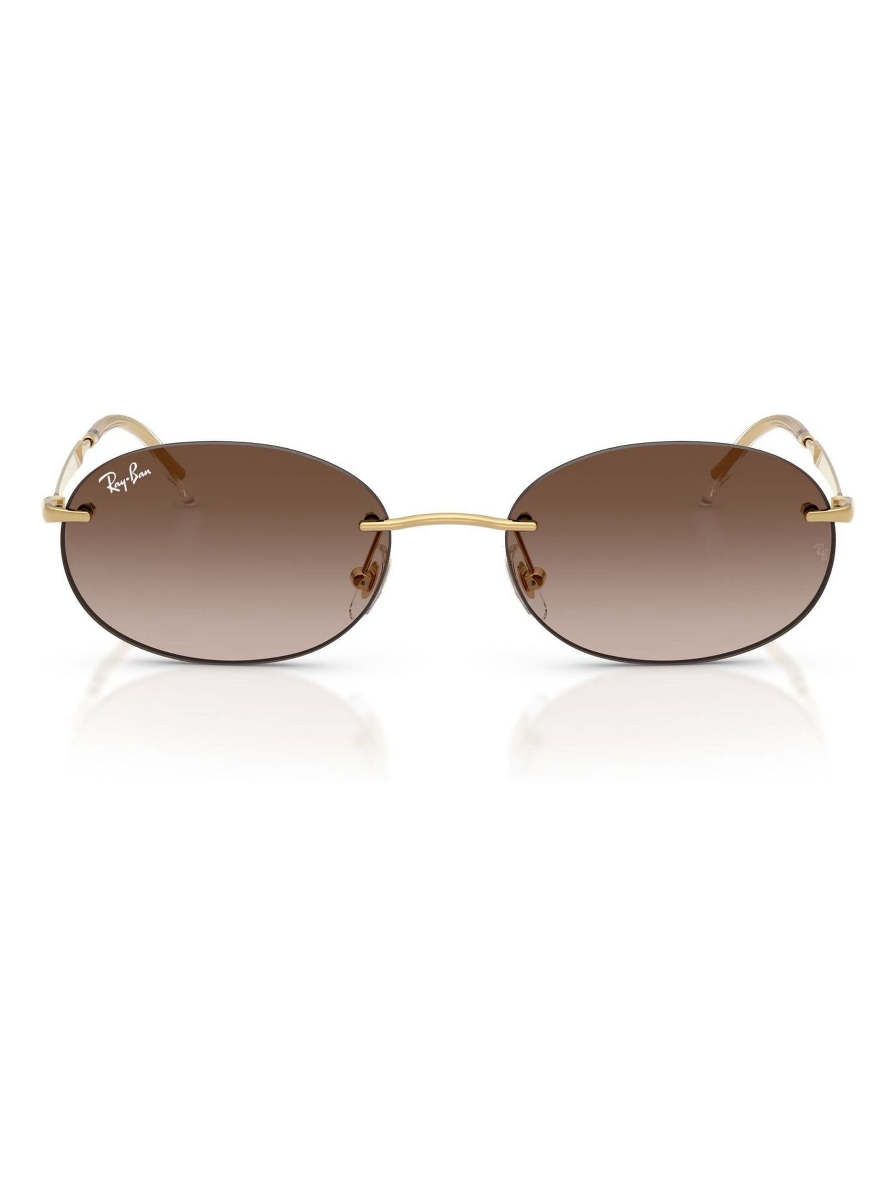 Ray-Ban silver oval sunglasses RB3767, imported from the UK