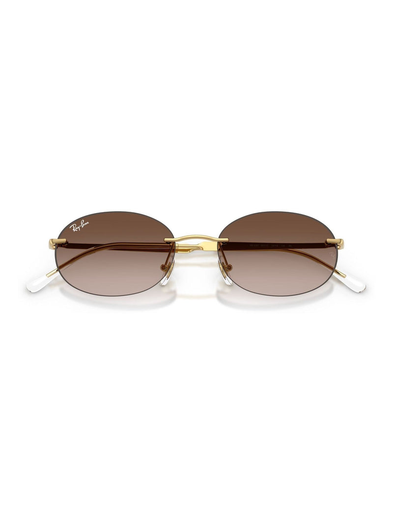 Ray-Ban silver oval sunglasses RB3767, imported from the UK