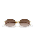 Ray-Ban silver oval sunglasses RB3767, imported from the UK