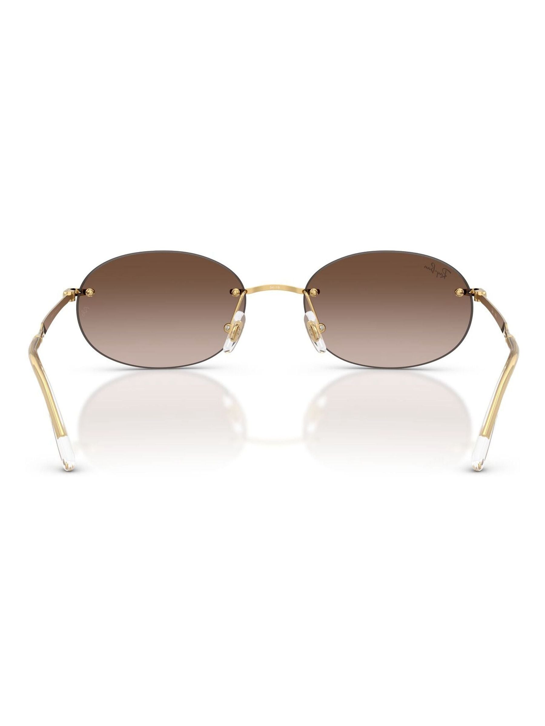 Ray-Ban silver oval sunglasses RB3767, imported from the UK