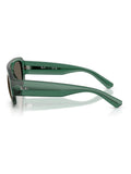 Ray-Ban irregular sunglasses with green lenses and havana frame, imported from the UK
