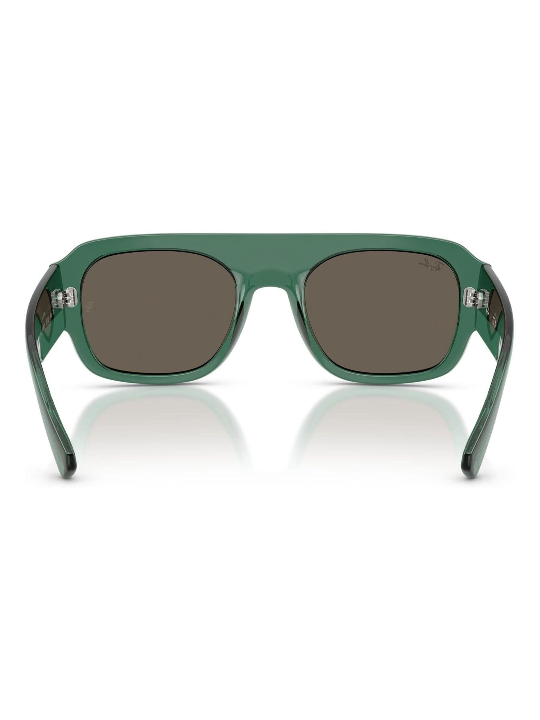 Ray-Ban irregular sunglasses with green lenses and havana frame, imported from the UK