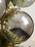 Cox & Cox grey oversized shatterproof baubles 20cm - British product