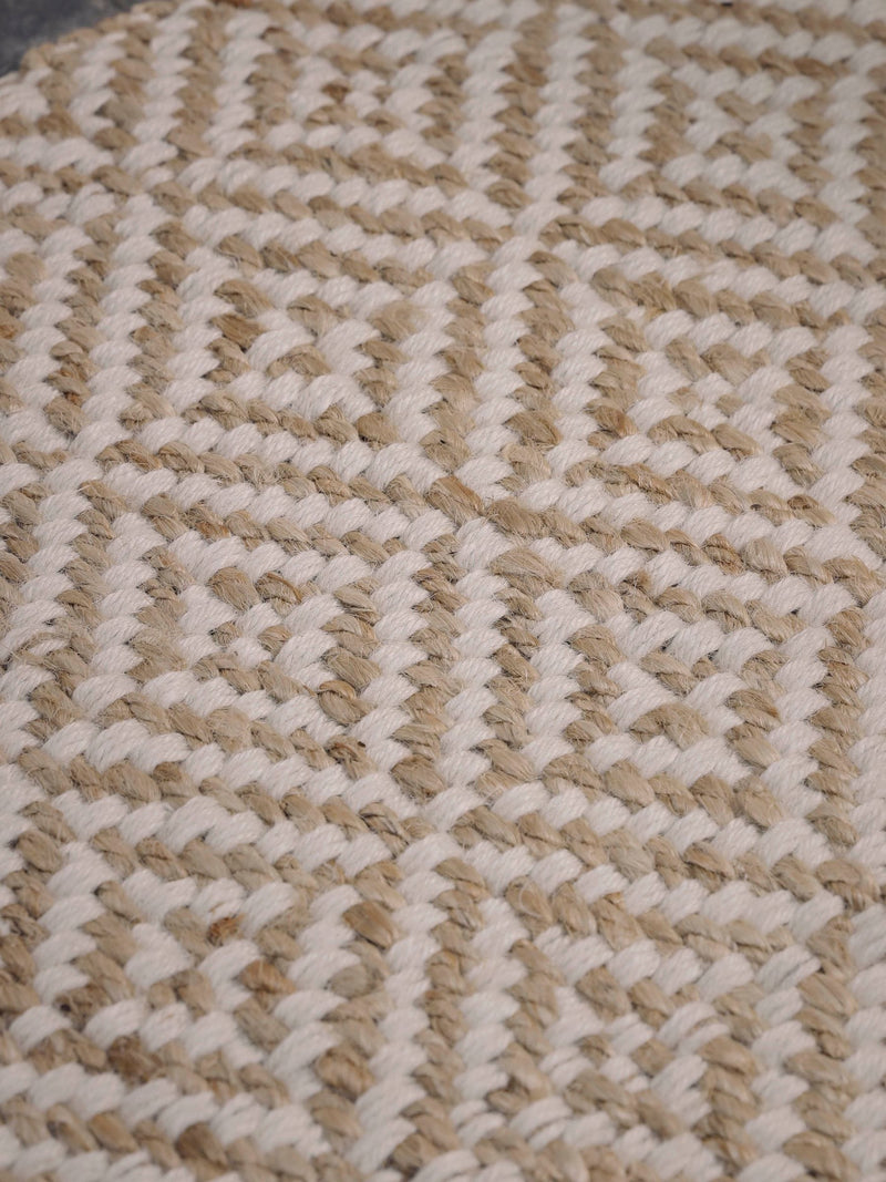 Cox & Cox jute diamond doormat 65x42cm, imported from the UK