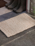 Cox & Cox jute diamond doormat 65x42cm, imported from the UK