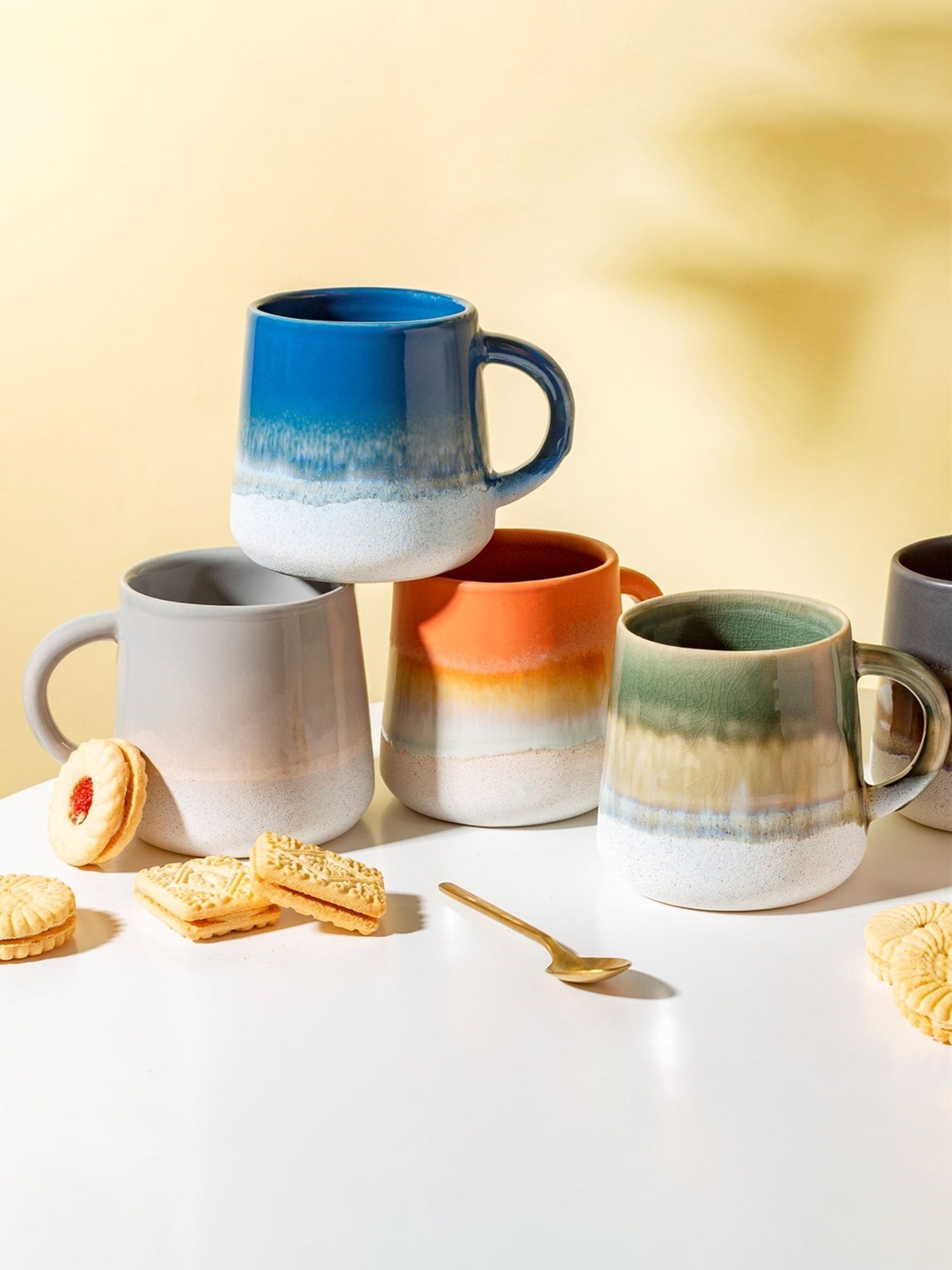 Sass & Belle Mojave glaze mug in terracotta - British product