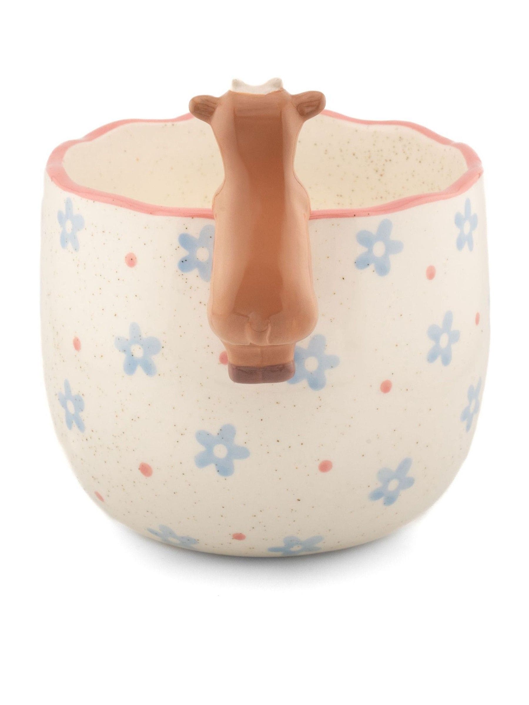 Sass & Belle peeking goat planter in brown and blue (British brand)