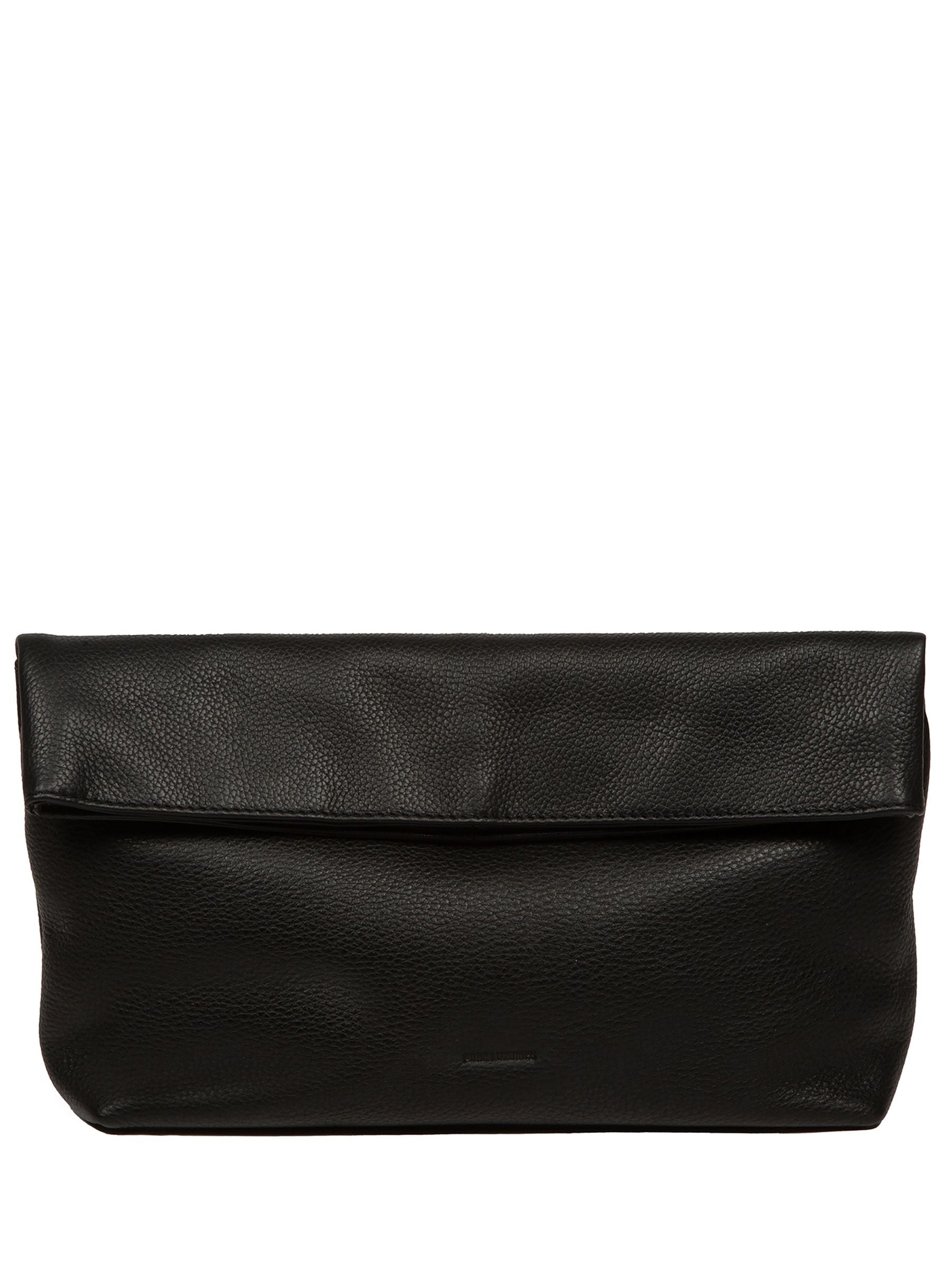 Pure Luxuries London black Sabella leather clutch bag, imported from the UK