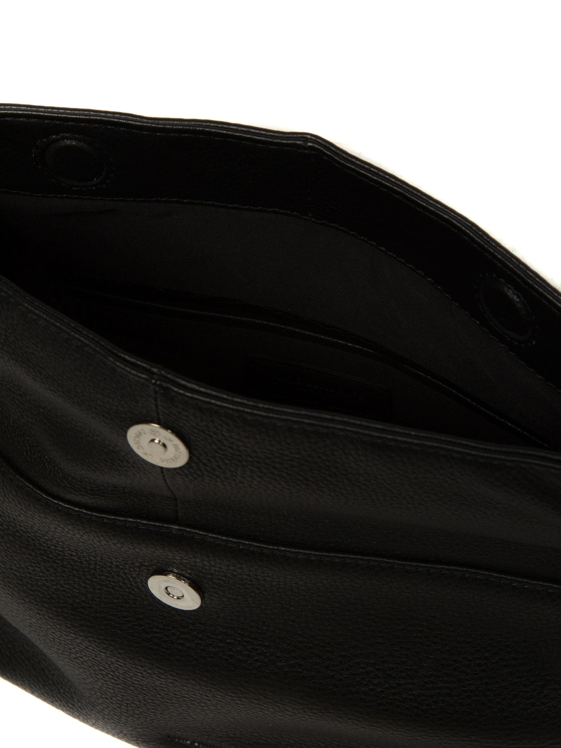 Pure Luxuries London black Sabella leather clutch bag, imported from the UK