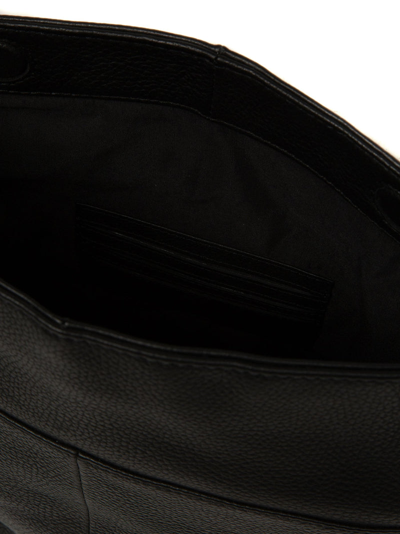 Pure Luxuries London black Sabella leather clutch bag, imported from the UK