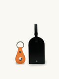Apatchy Black Leather Luggage Tag and Air Tag Gift Set