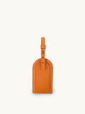 Apatchy orange leather luggage tag and loop keyring set - British product
