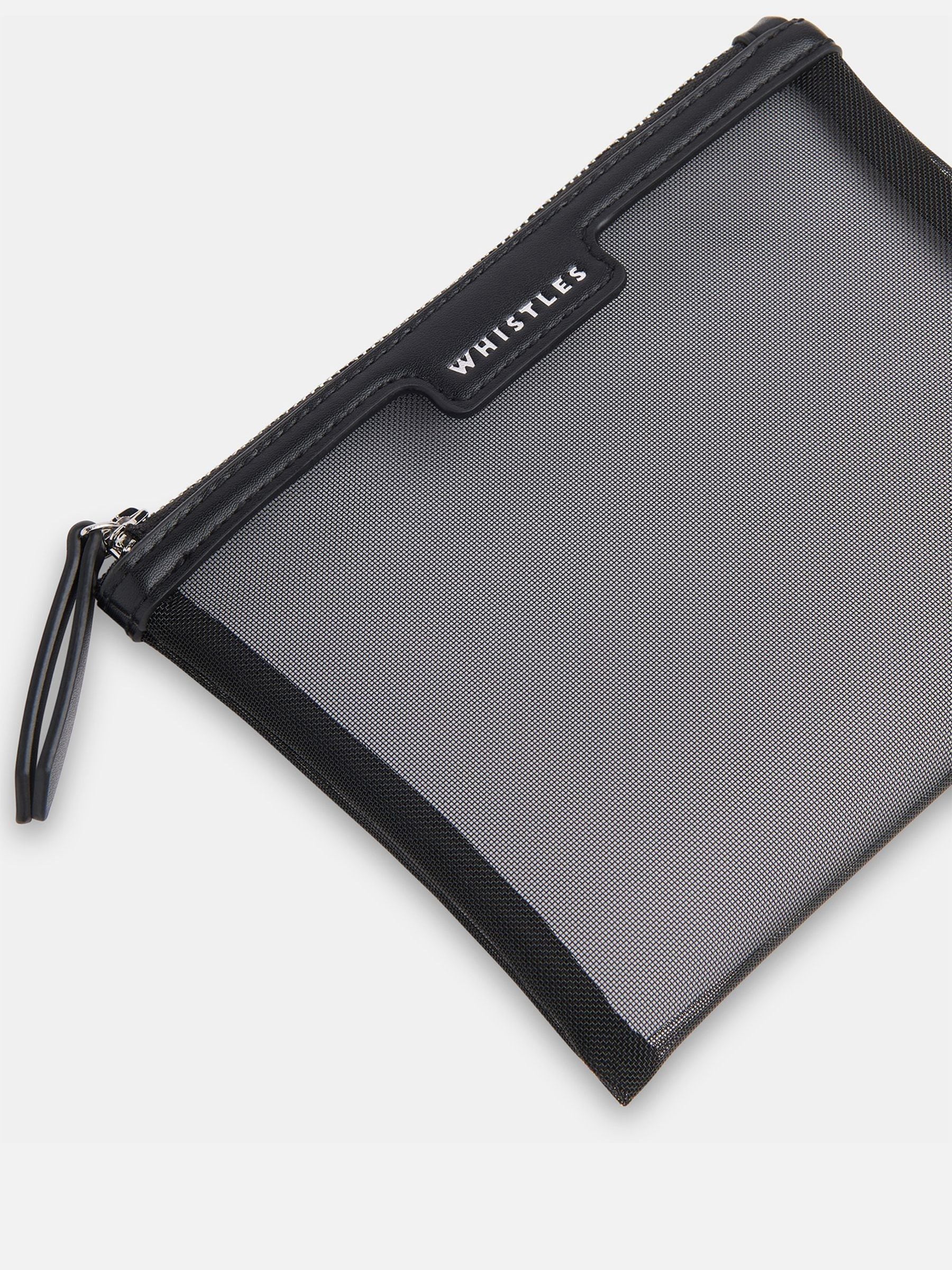 Whistles black mesh pouches 3 pack British brand