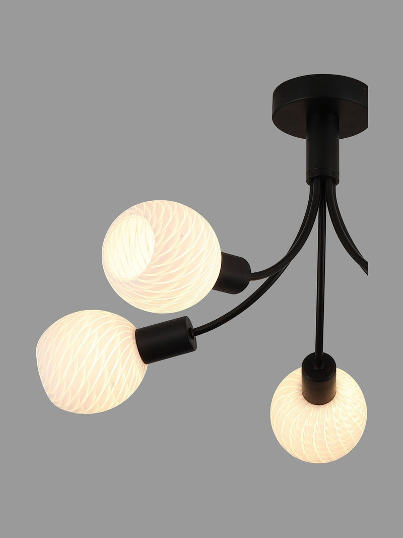 Searchlight 5-light ceiling lamp with opal shades - British product