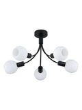 Searchlight 5-light ceiling lamp with opal shades - British product