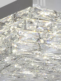 Searchlight chrome and clear crystal flush ceiling light - British product