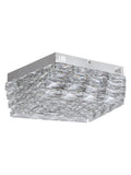 Searchlight chrome and clear crystal flush ceiling light - British product